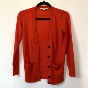Orange LOFT boyfriend cardigan sweater